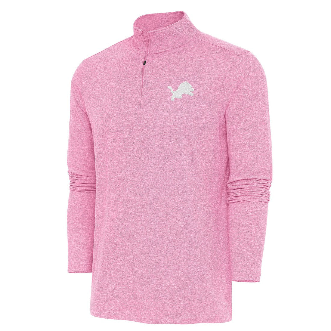 Detroit Lions Antigua Hunk Quarter-Zip Pullover Top - Pink discount