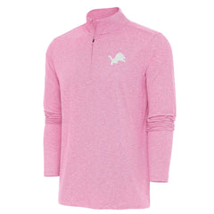 Detroit Lions Antigua Hunk Quarter-Zip Pullover Top - Pink discount