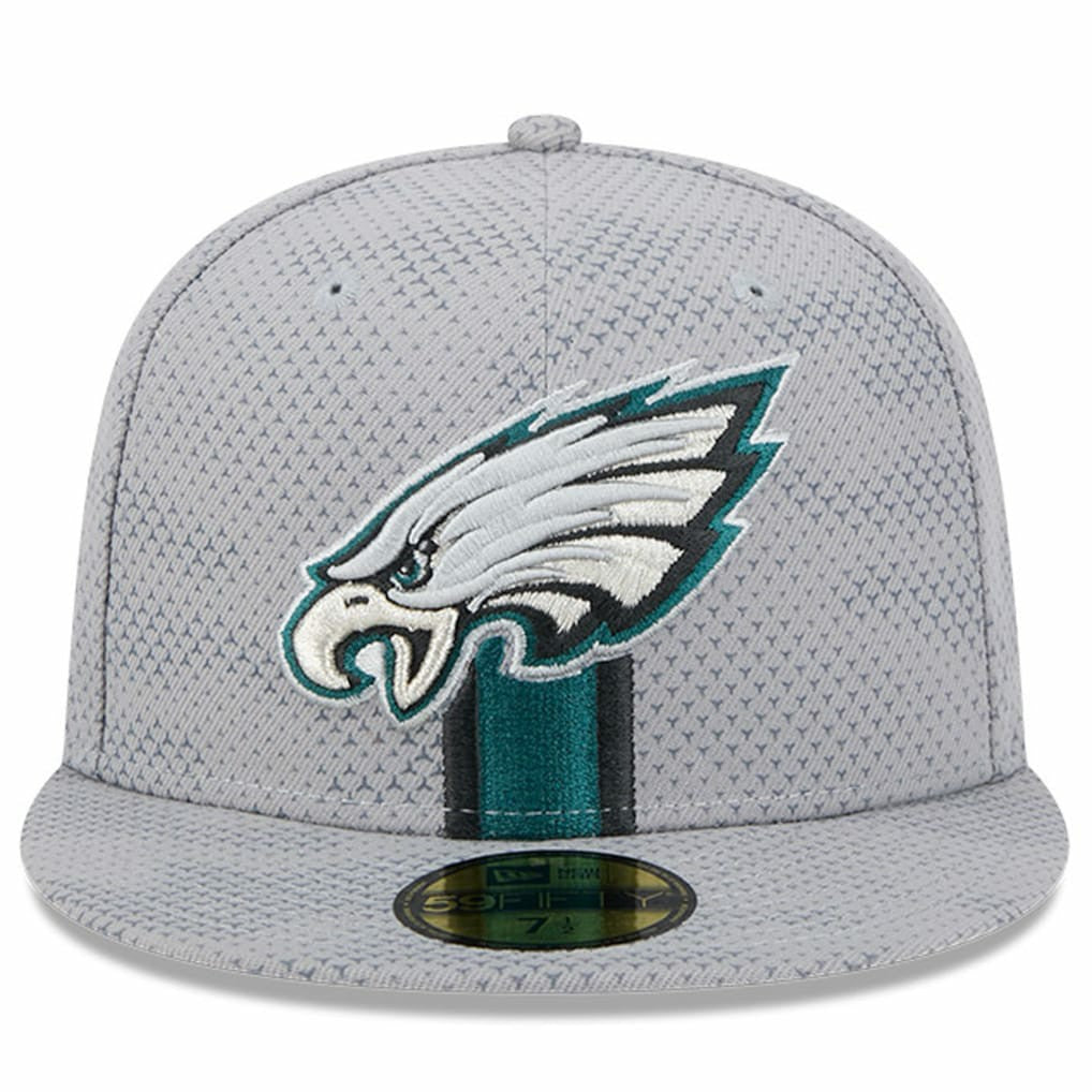 Philadelphia Eagles New Era 2024 Sideline 59FIFTY Fitted Hat - Gray discount