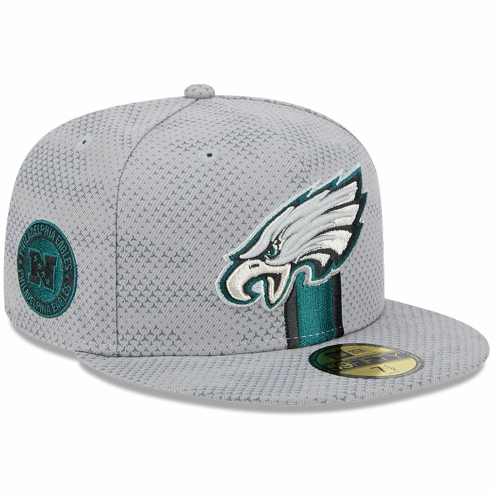 Philadelphia Eagles New Era 2024 Sideline 59FIFTY Fitted Hat - Gray discount