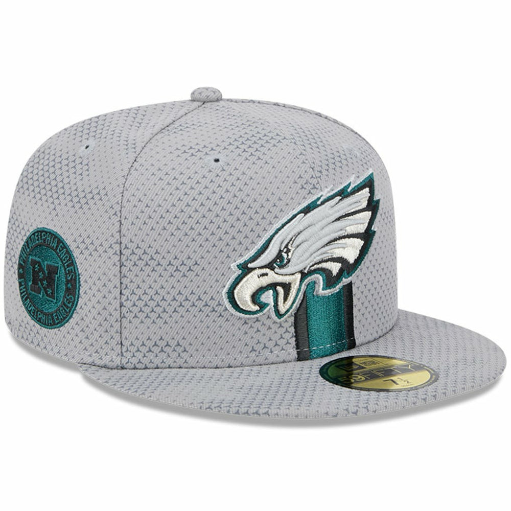 Philadelphia Eagles New Era 2024 Sideline 59FIFTY Fitted Hat - Gray discount