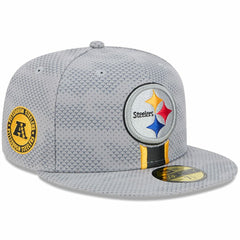Pittsburgh Steelers New Era 2024 Sideline 59FIFTY Fitted Hat - Gray discount