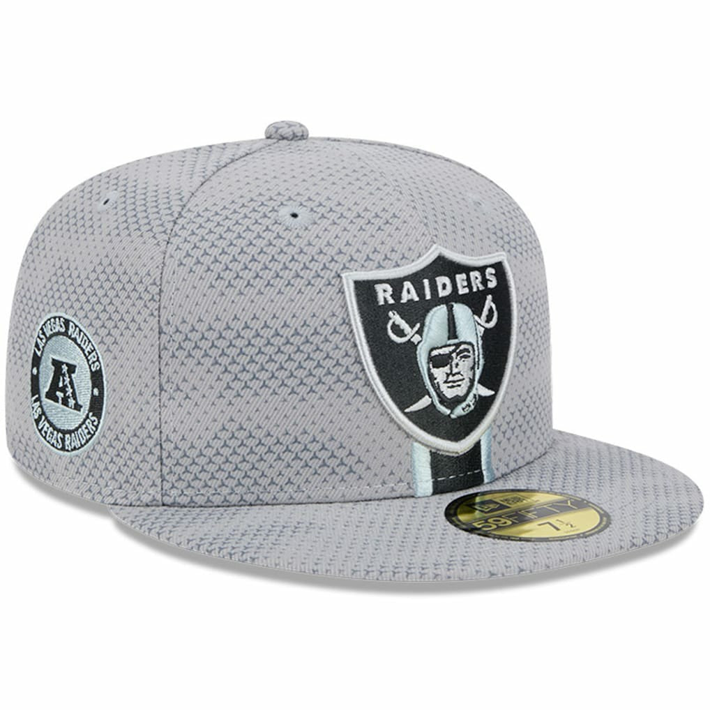 Las Vegas Raiders New Era 2024 Sideline 59FIFTY Fitted Hat - Gray on sale