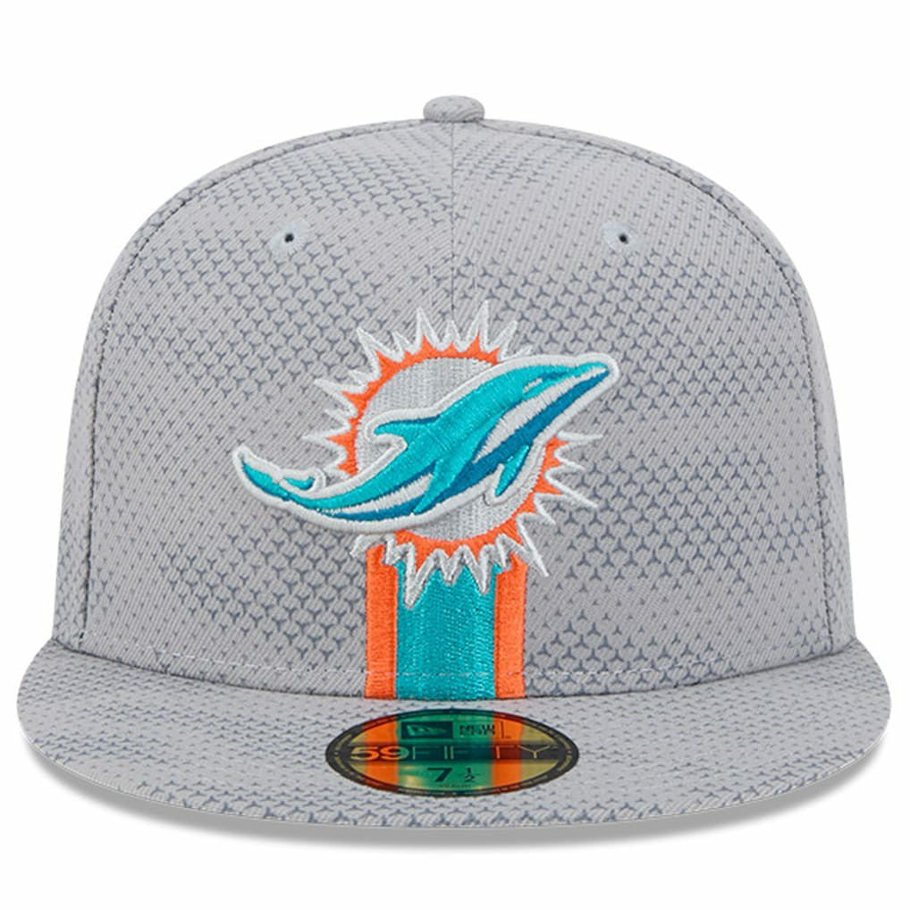 Miami Dolphins New Era 2024 Sideline 59FIFTY Fitted Hat - Gray discount