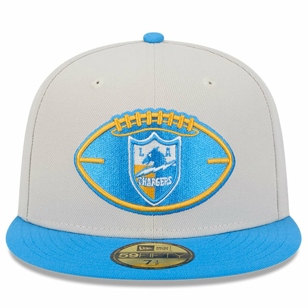 Los Angeles Chargers New Era 2024 Sideline Historic 59FIFTY Fitted Hat - Stone/Powder Blue discount