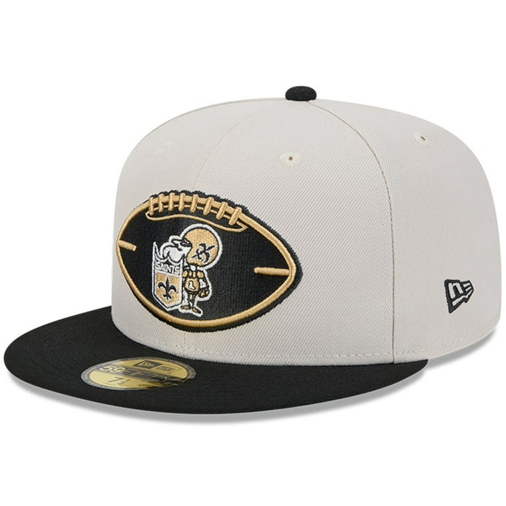 New Orleans Saints New Era 2024 Sideline Historic 59FIFTY Fitted Hat - Stone/Black online
