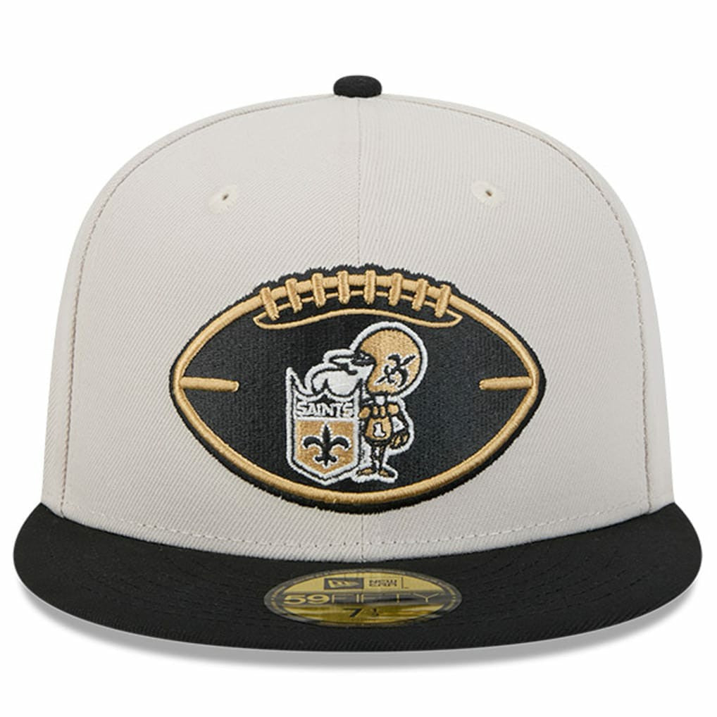 New Orleans Saints New Era 2024 Sideline Historic 59FIFTY Fitted Hat - Stone/Black online