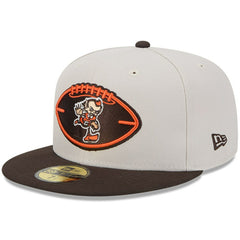 Cleveland Browns New Era 2024 Sideline Historic 59FIFTY Fitted Hat - Stone/Brown on sale
