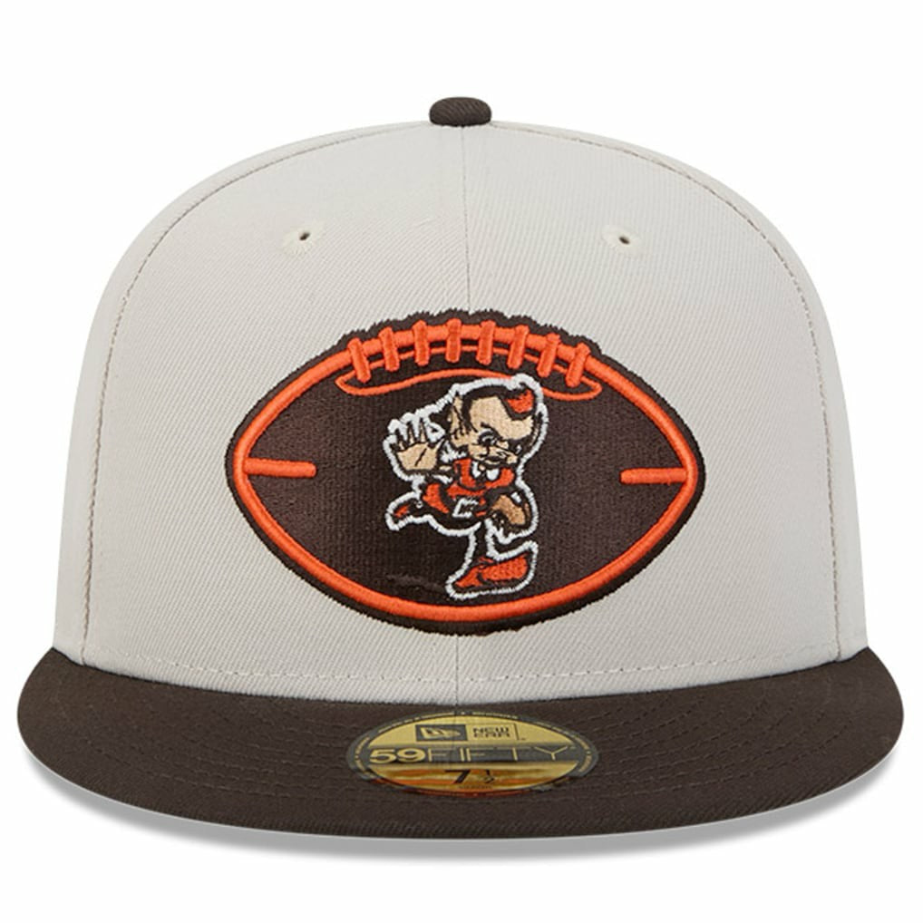 Cleveland Browns New Era 2024 Sideline Historic 59FIFTY Fitted Hat - Stone/Brown on sale