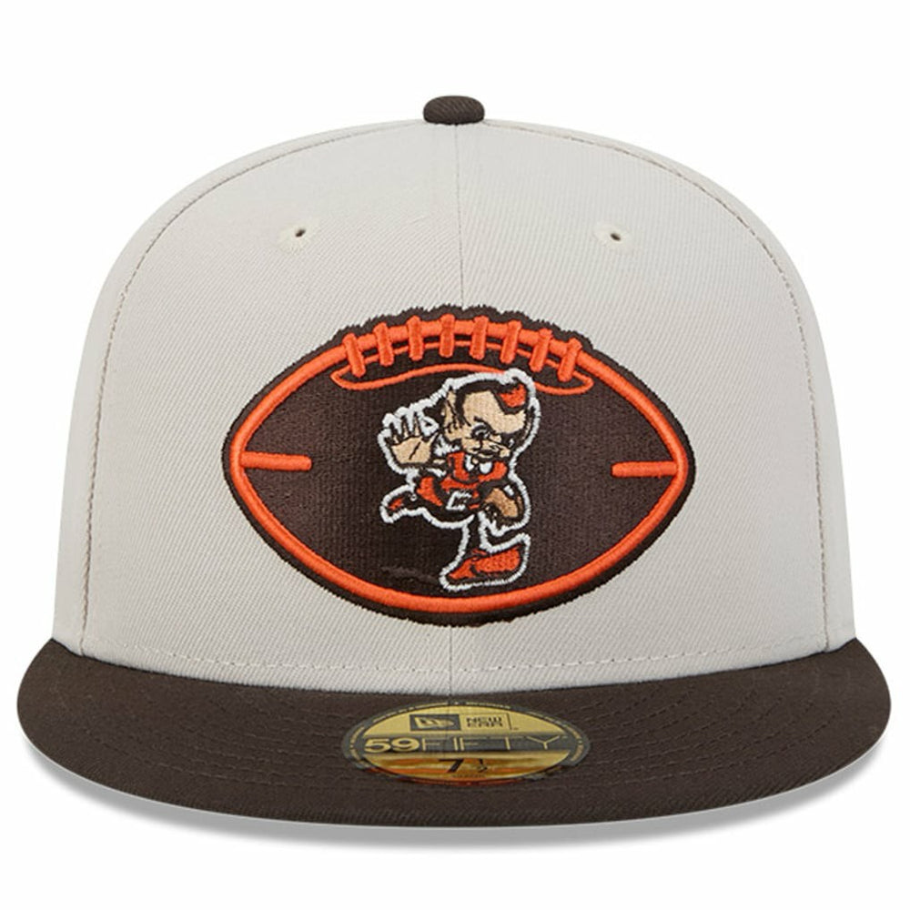 Cleveland Browns New Era 2024 Sideline Historic 59FIFTY Fitted Hat - Stone/Brown on sale
