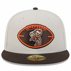 Cleveland Browns New Era 2024 Sideline Historic 59FIFTY Fitted Hat - Stone/Brown on sale