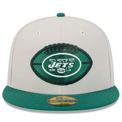 New York Jets New Era 2024 Sideline Historic 59FIFTY Fitted Hat - Stone/Green outlet