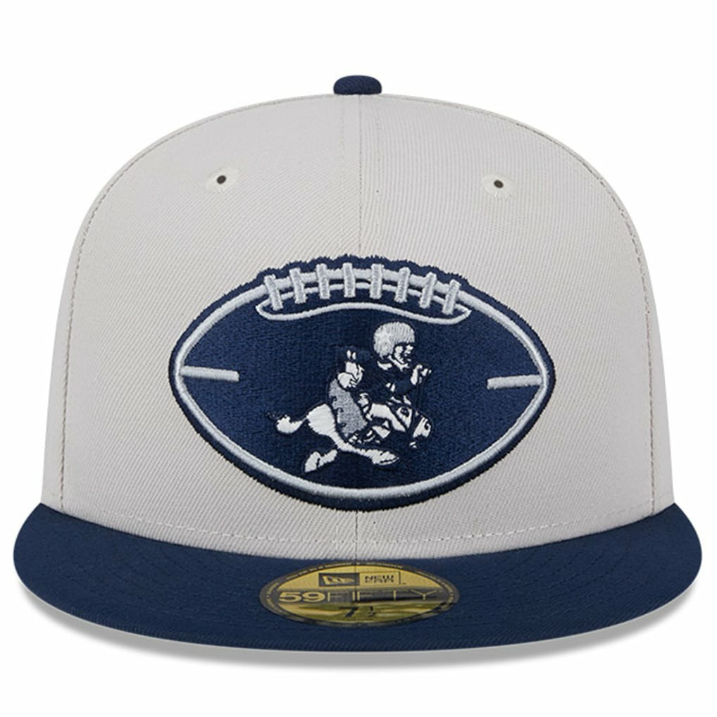 Dallas Cowboys New Era 2024 Sideline Historic 59FIFTY Fitted Hat - Stone/Navy for sale