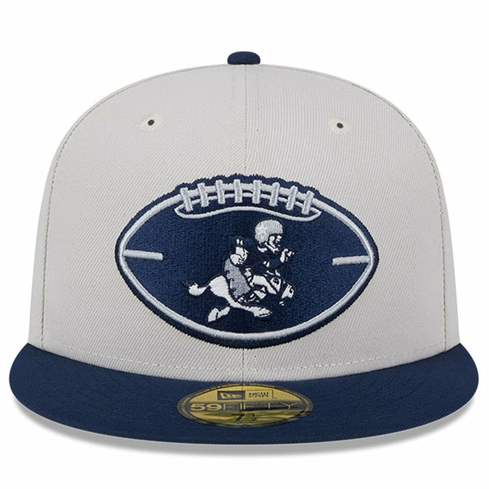 Dallas Cowboys New Era 2024 Sideline Historic 59FIFTY Fitted Hat - Stone/Navy for sale