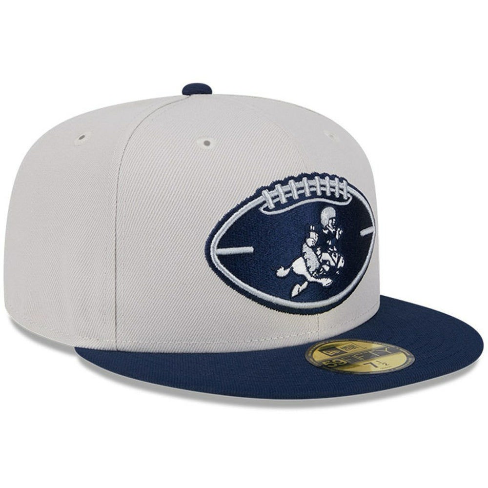 Dallas Cowboys New Era 2024 Sideline Historic 59FIFTY Fitted Hat - Stone/Navy for sale