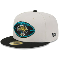 Jacksonville Jaguars New Era 2024 Sideline Historic 59FIFTY Fitted Hat - Stone/Black on sale