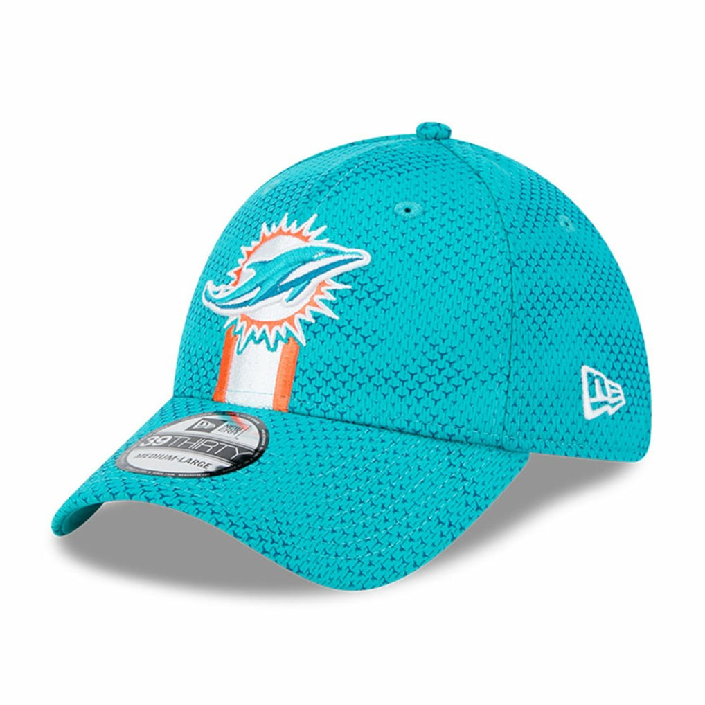 Miami Dolphins New Era 2024 Sideline 39THIRTY Flex Hat - Aqua cheap
