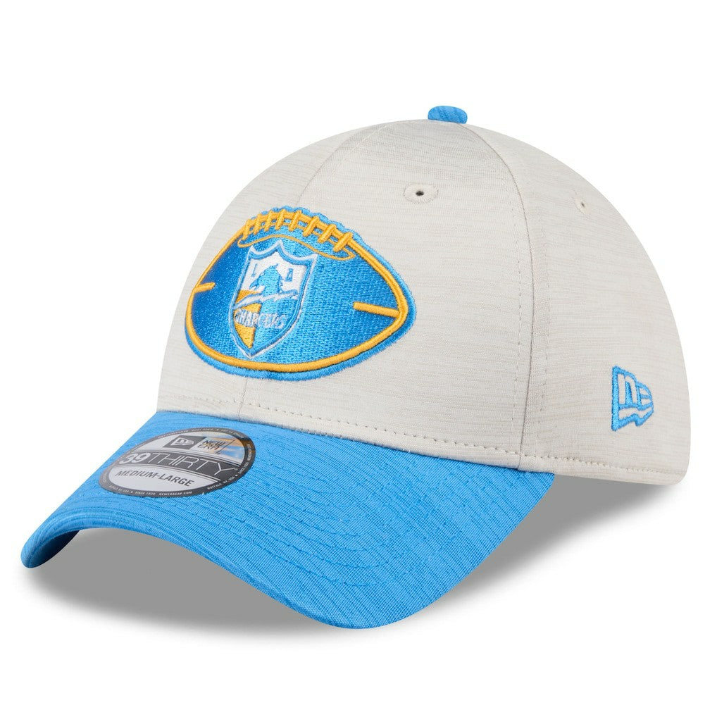 Los Angeles Chargers New Era 2024 Sideline Historic 39THIRTY Flex Hat - Stone/Blue outlet