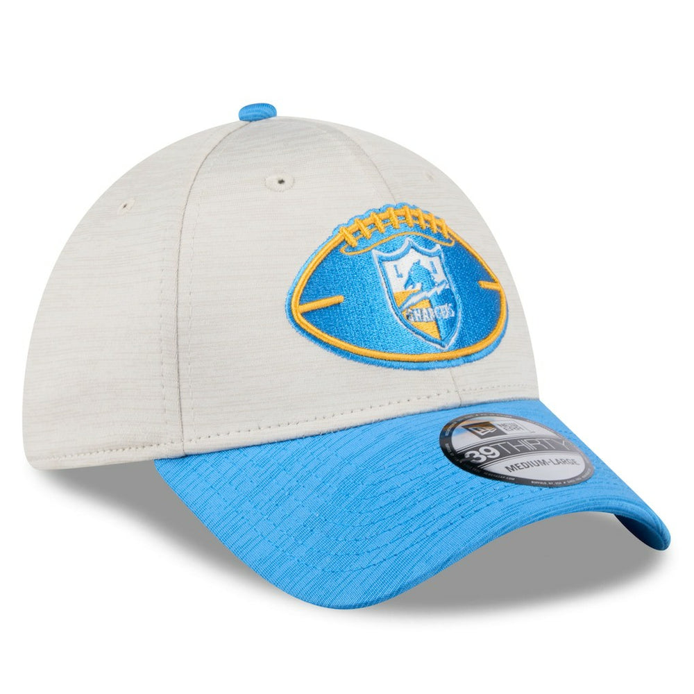 Los Angeles Chargers New Era 2024 Sideline Historic 39THIRTY Flex Hat - Stone/Blue outlet