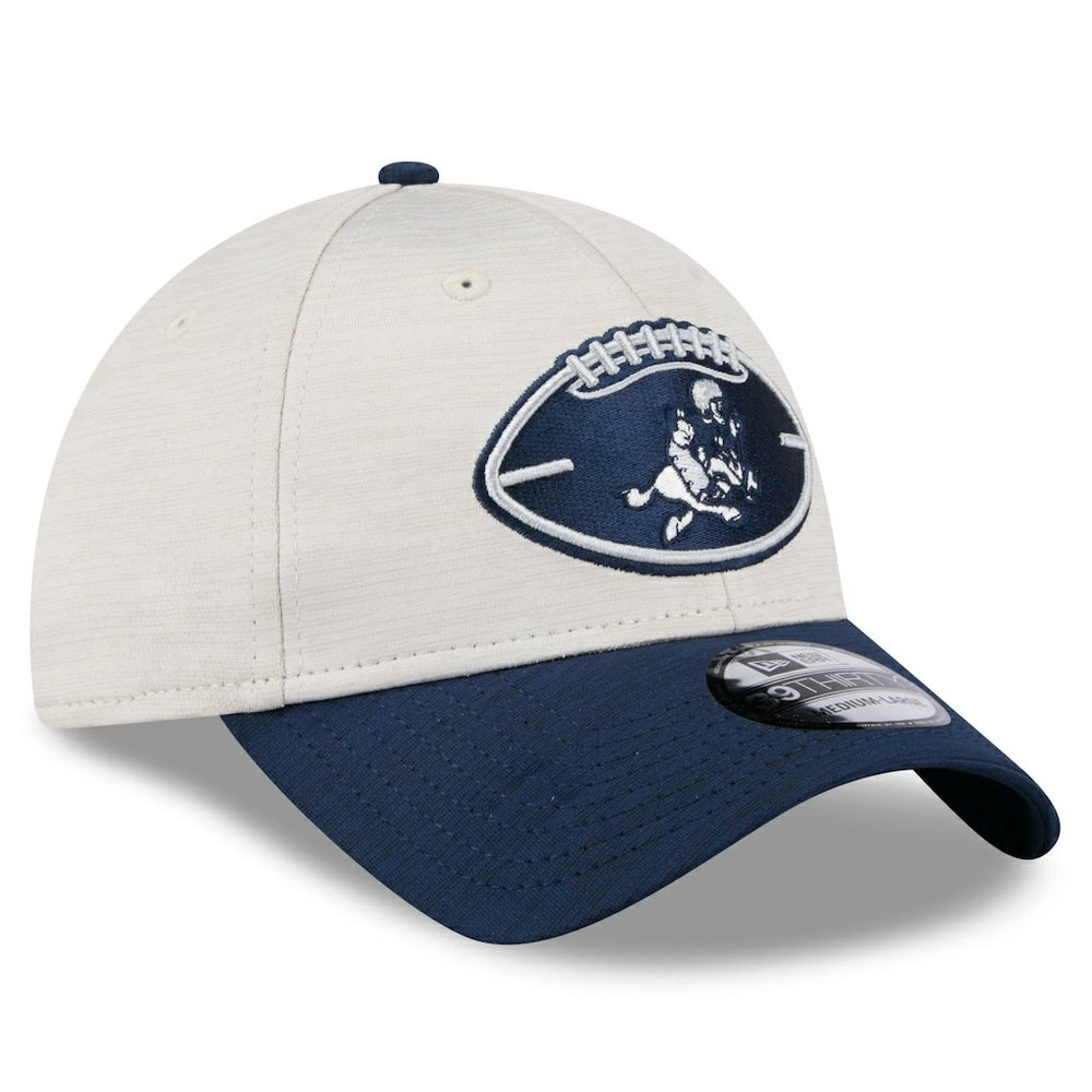 Dallas Cowboys New Era 2024 Sideline Historic 39THIRTY Flex Hat - Stone/Navy for sale