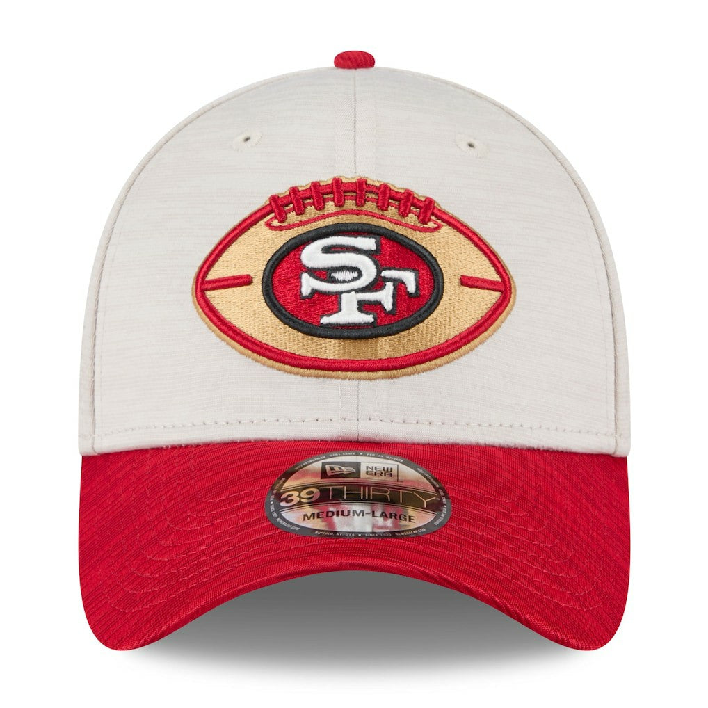 San Francisco 49ers New Era 2024 Sideline Historic 39THIRTY Flex Hat - Stone/Scarlet discount