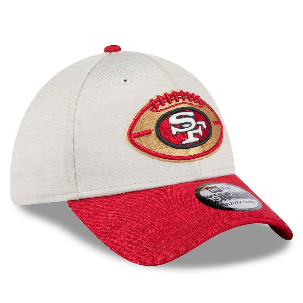 San Francisco 49ers New Era 2024 Sideline Historic 39THIRTY Flex Hat - Stone/Scarlet discount