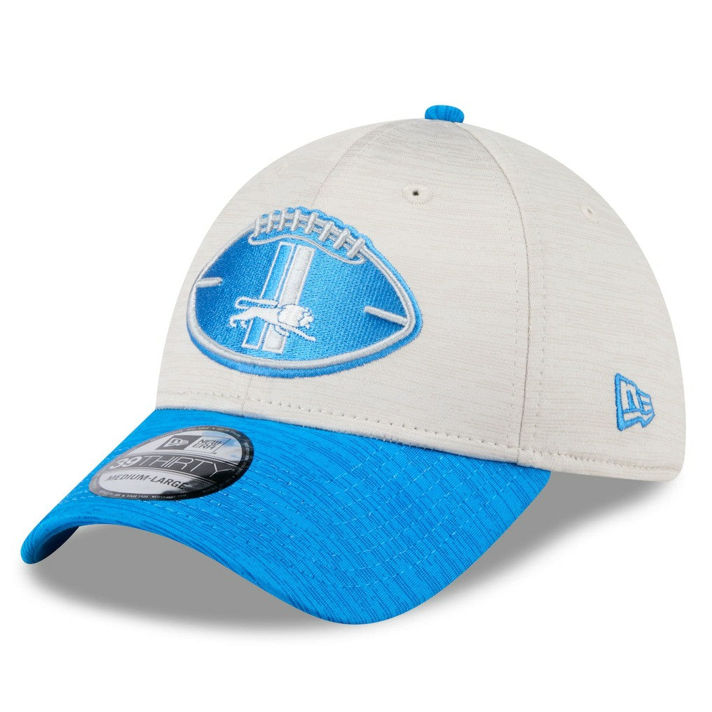 Detroit Lions New Era 2024 Sideline Historic 39THIRTY Flex Hat - Stone/Blue online