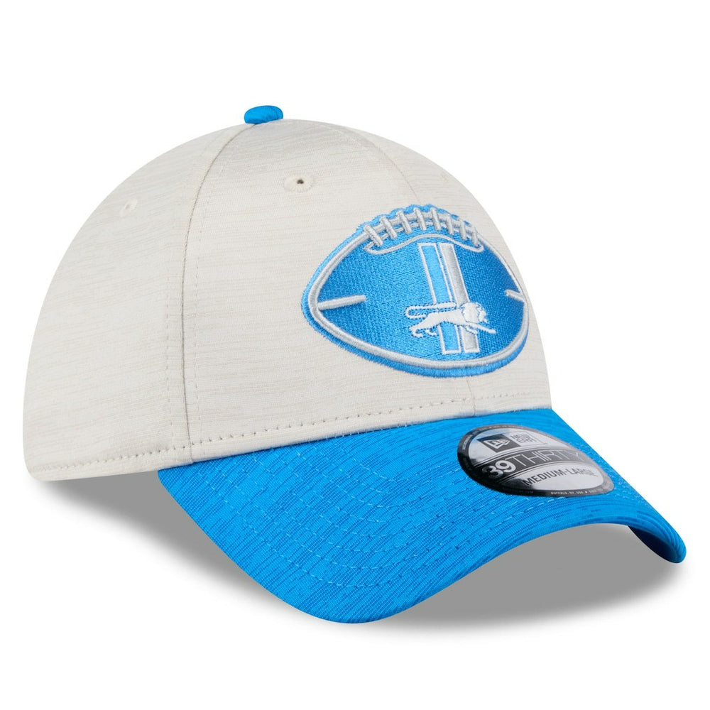 Detroit Lions New Era 2024 Sideline Historic 39THIRTY Flex Hat - Stone/Blue online
