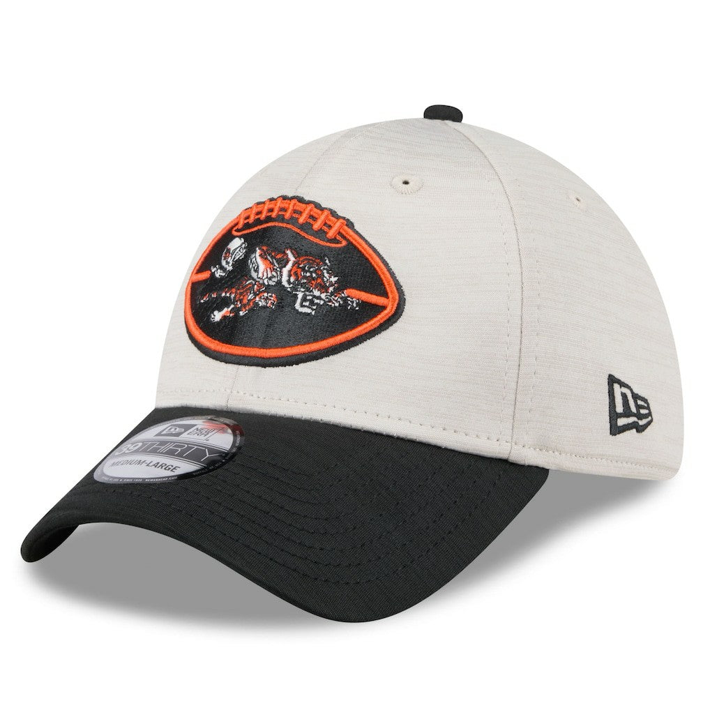 Cincinnati Bengals New Era 2024 Sideline Historic 39THIRTY Flex Hat - Stone/Black for sale