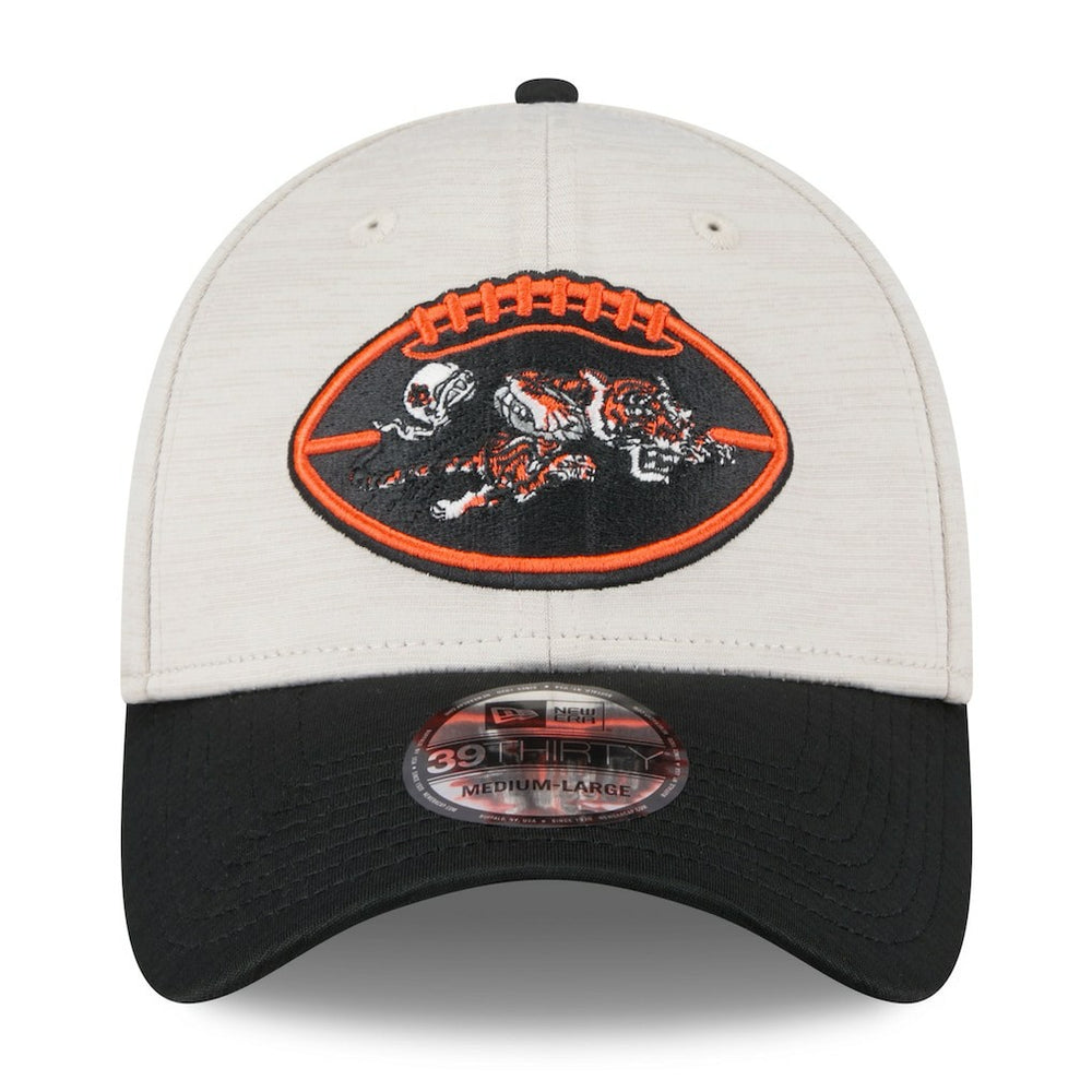 Cincinnati Bengals New Era 2024 Sideline Historic 39THIRTY Flex Hat - Stone/Black for sale