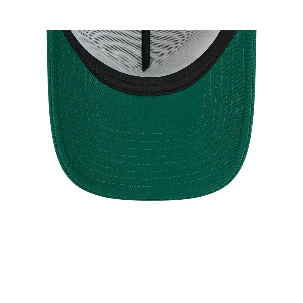 New York Jets New Era 2024 Sideline Historic 9FORTY A-Frame Trucker Adjustable Hat - Stone/Green online