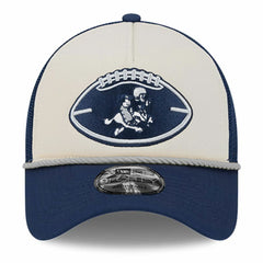 Dallas Cowboys New Era 2024 Sideline Historic 9FORTY A-Frame Trucker Adjustable Hat - Stone/Navy online