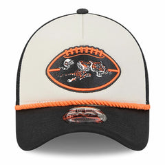 Cincinnati Bengals New Era 2024 Sideline Historic 9FORTY A-Frame Trucker Adjustable Hat - Stone/Black sale