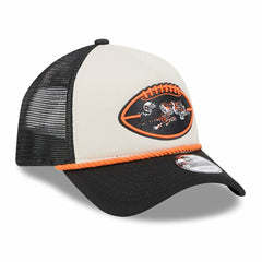 Cincinnati Bengals New Era 2024 Sideline Historic 9FORTY A-Frame Trucker Adjustable Hat - Stone/Black sale