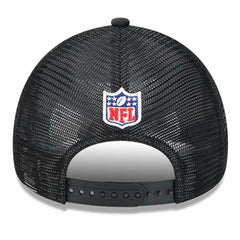 Jacksonville Jaguars New Era 2024 Sideline Historic 9FORTY A-Frame Trucker Adjustable Hat - Stone/Black outlet