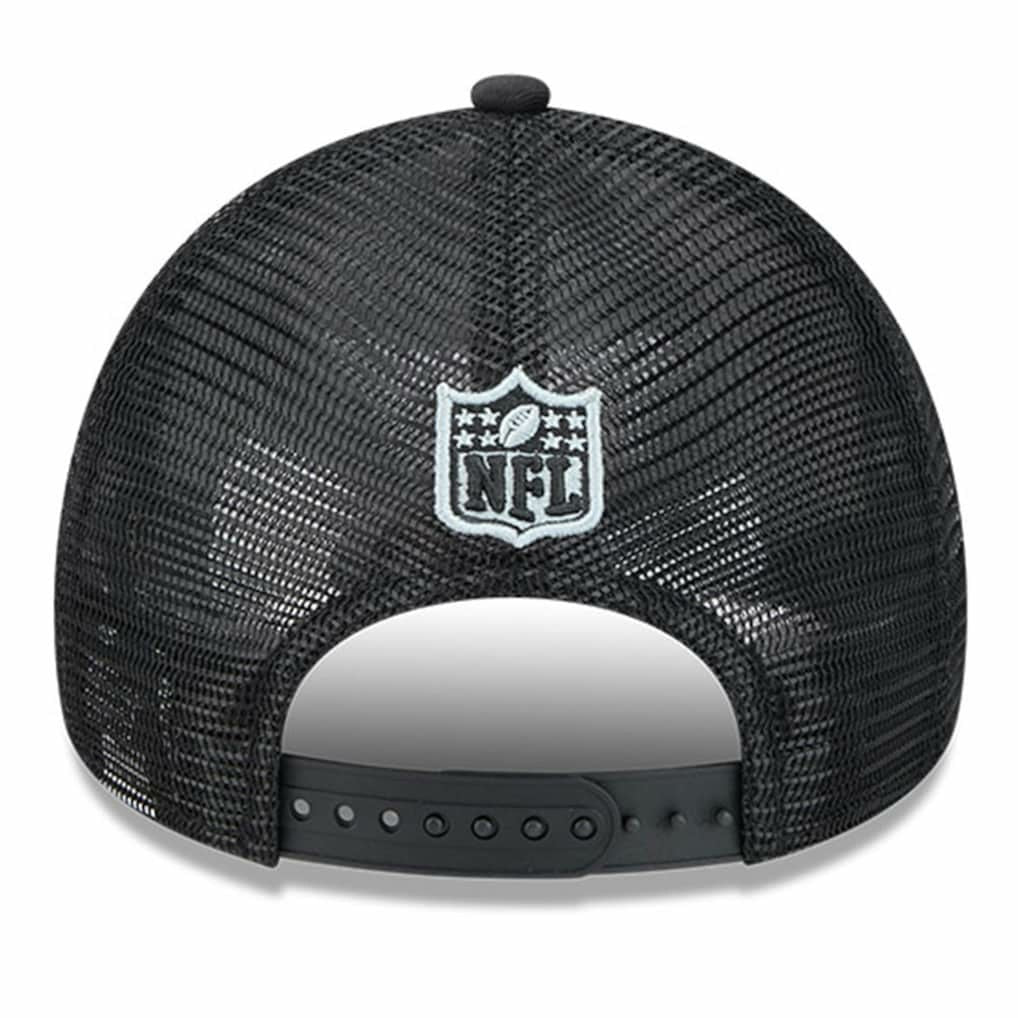 Las Vegas Raiders New Era 2024 Sideline Historic 9FORTY A-Frame Trucker Adjustable Hat - Stone/Black online