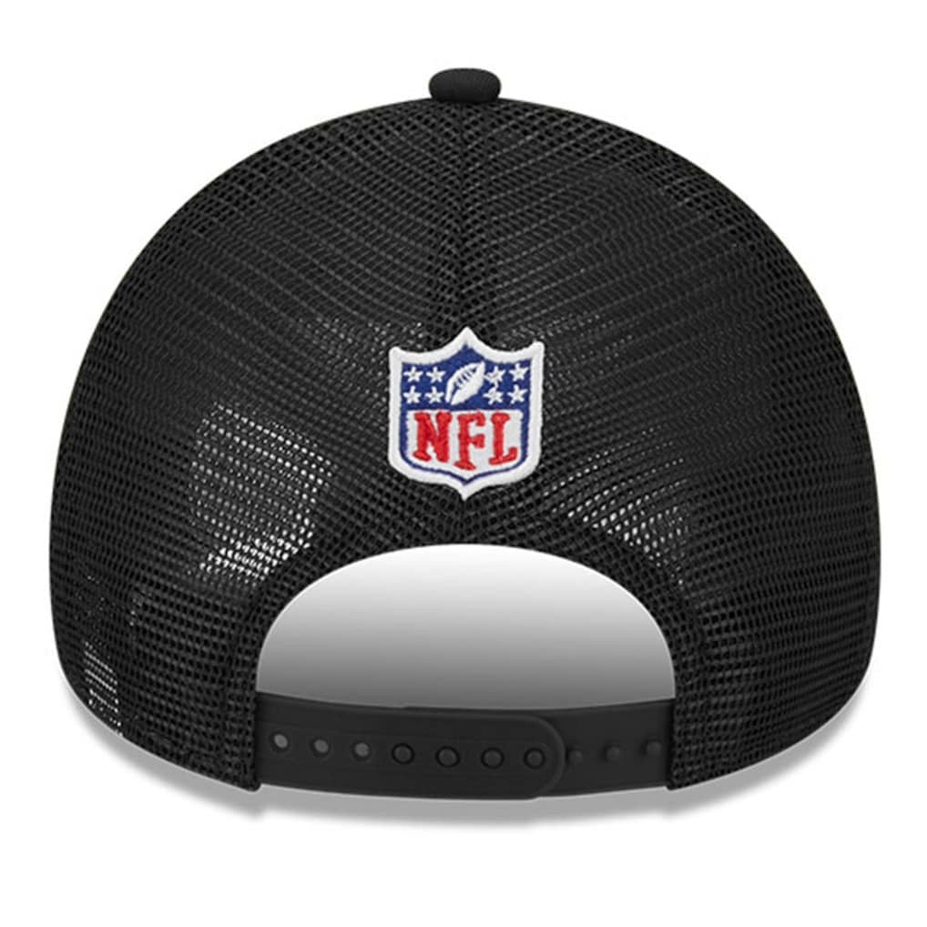 Philadelphia Eagles New Era 2024 Sideline Historic 9FORTY A-Frame Trucker Adjustable Hat - Stone/Black sale