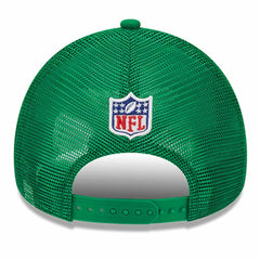 Philadelphia Eagles New Era 2024 Sideline Historic 9FORTY A-Frame Trucker Adjustable Hat - Stone/Kelly Green on sale