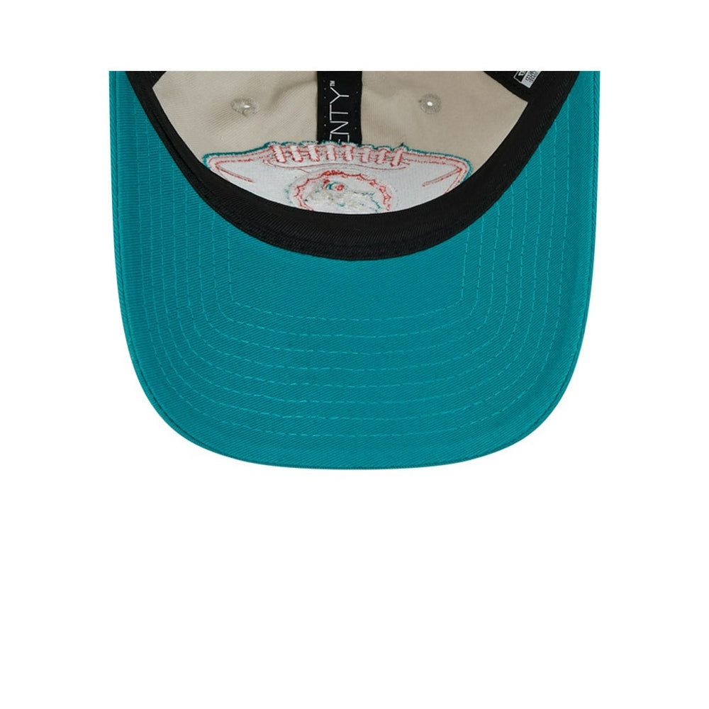 Miami Dolphins New Era 2024 Sideline Historic 9TWENTY Adjustable Hat - Stone/Aqua discount