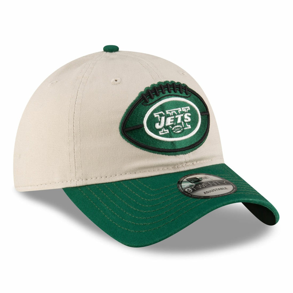 New York Jets New Era 2024 Sideline Historic 9TWENTY Adjustable Hat - Stone/Green on sale