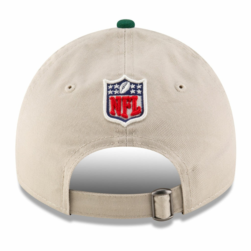 New York Jets New Era 2024 Sideline Historic 9TWENTY Adjustable Hat - Stone/Green on sale