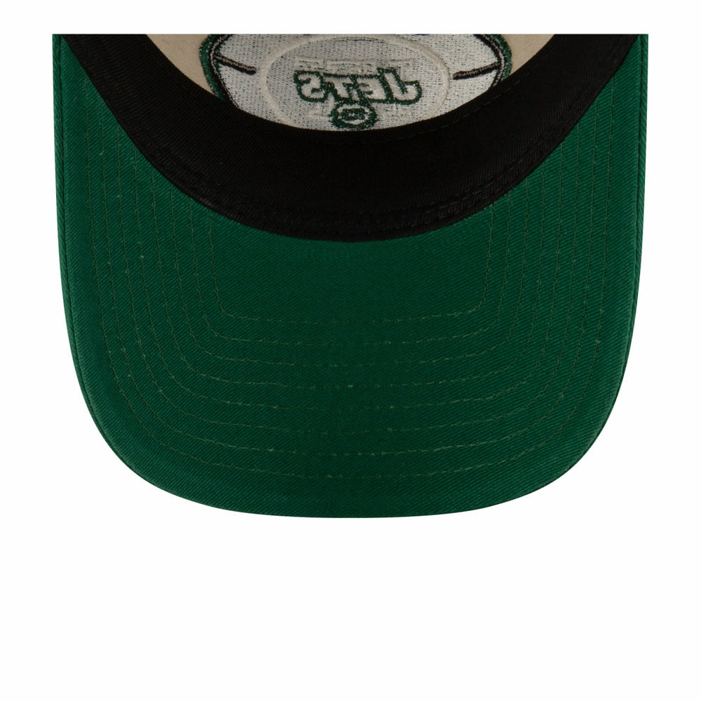 New York Jets New Era 2024 Sideline Historic 9TWENTY Adjustable Hat - Stone/Green on sale