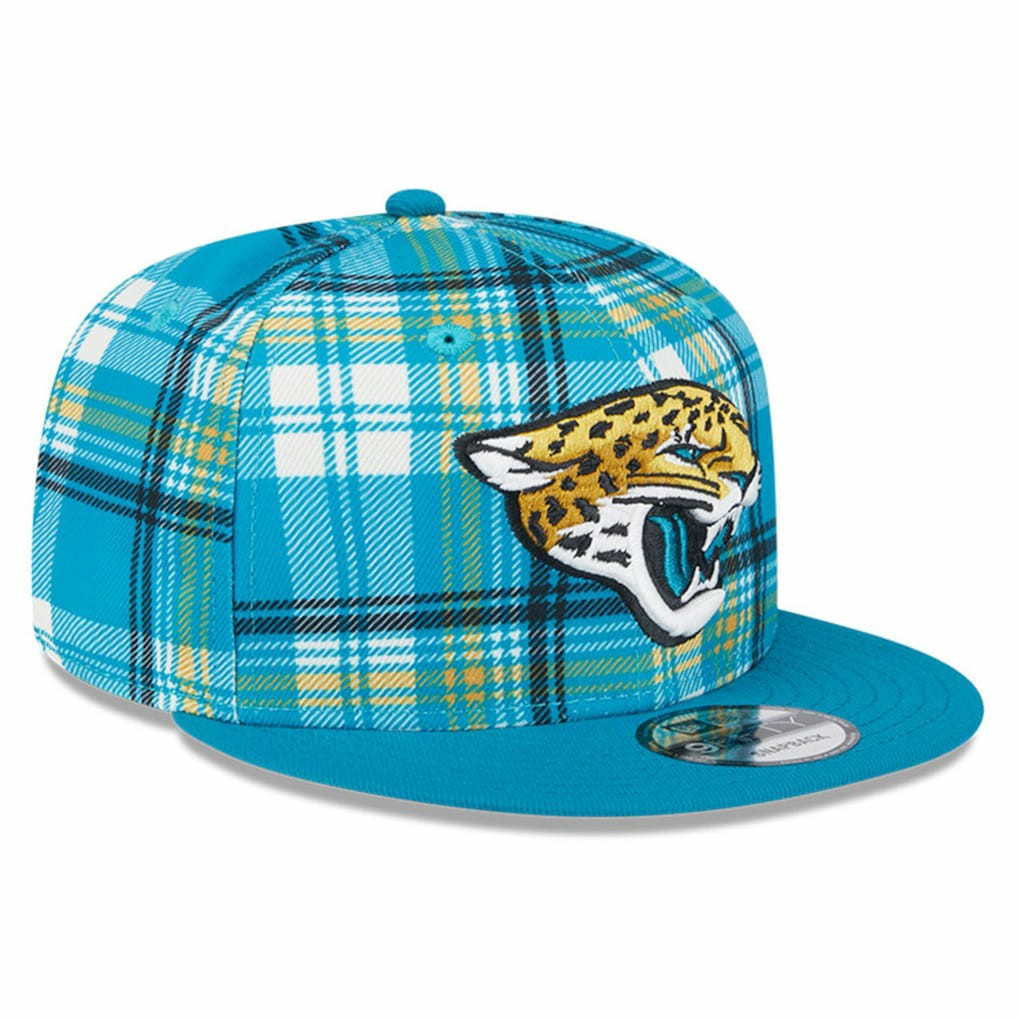 Jacksonville Jaguars New Era Youth 2024 Sideline Statement 9FIFTY Snapback Hat - Teal discount