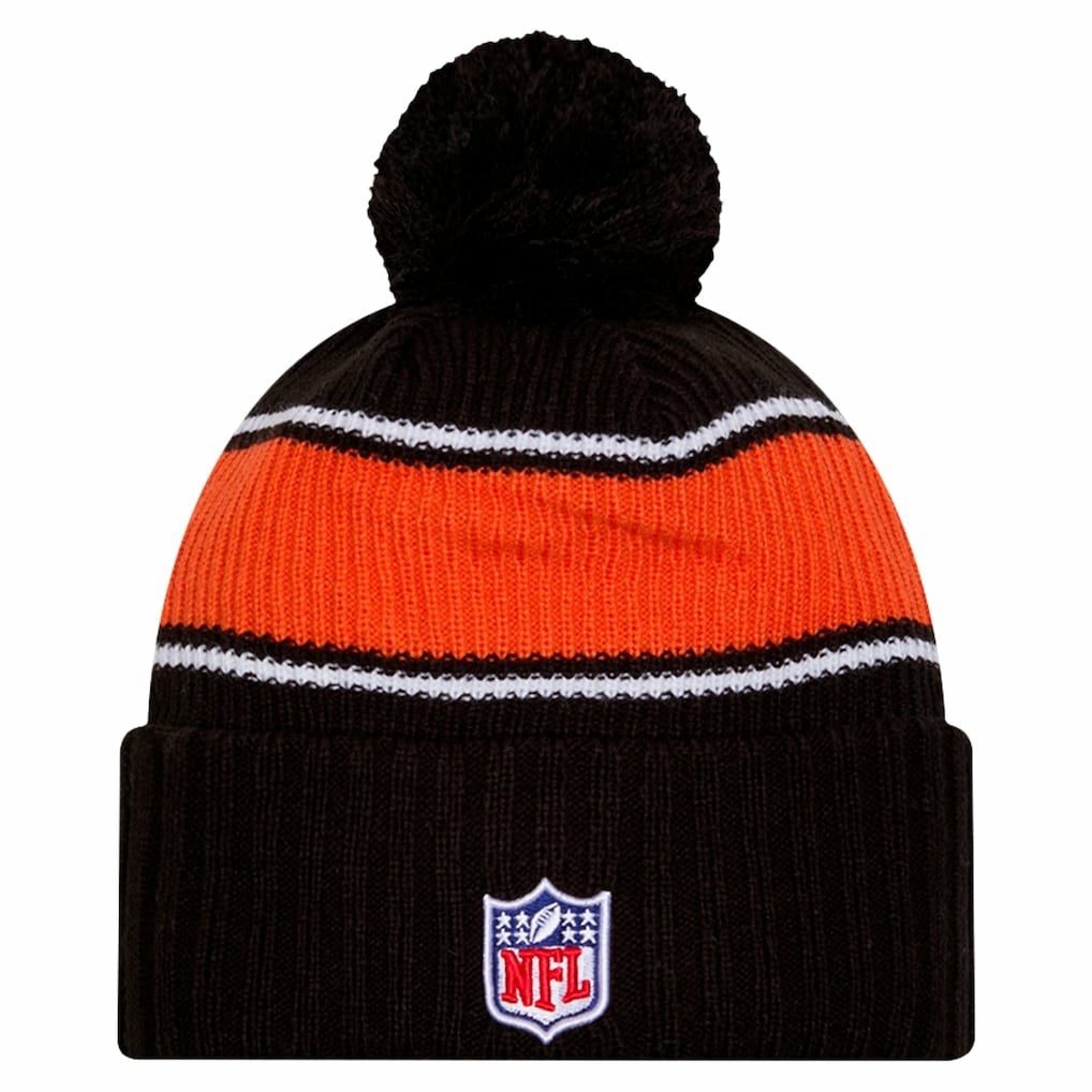 Cincinnati Bengals New Era 2024 Sideline Cuffed Knit Hat with Pom - Black discount