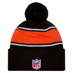 Cincinnati Bengals New Era 2024 Sideline Cuffed Knit Hat with Pom - Black discount