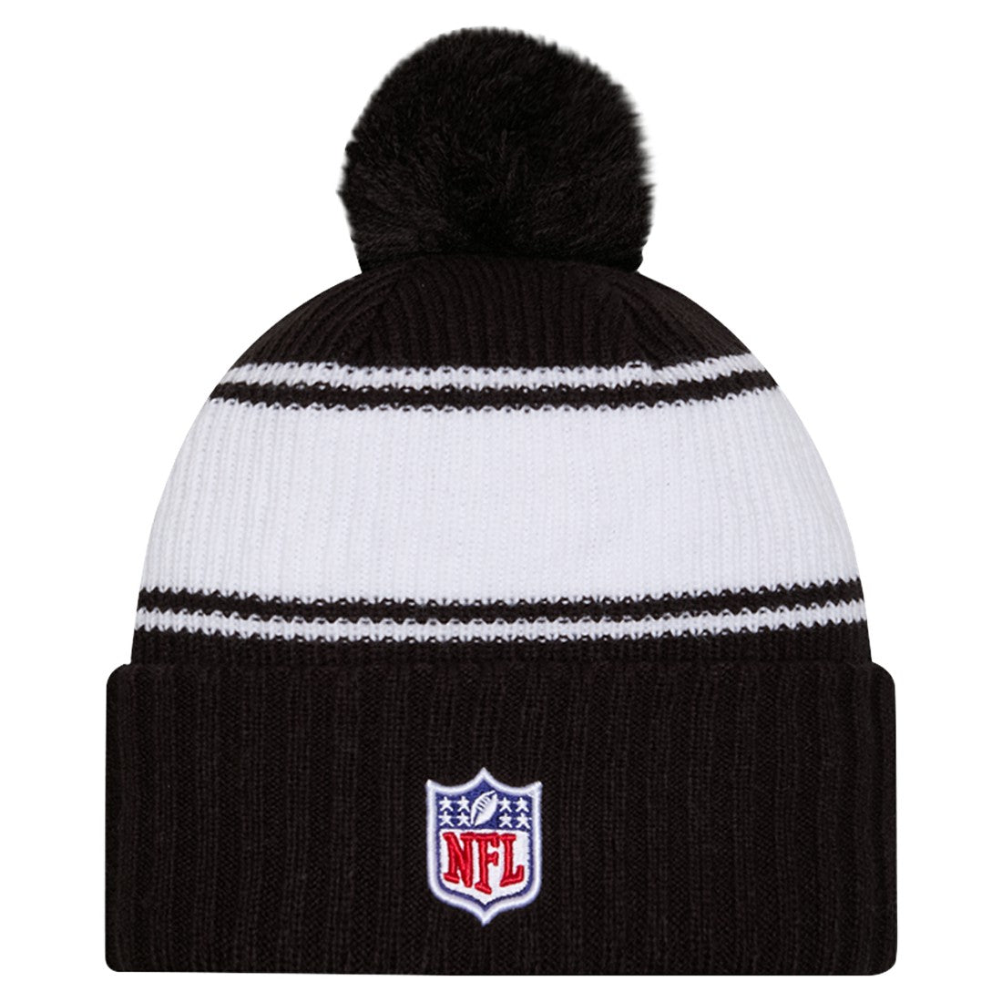 New York Jets New Era 2024 Sideline Cuffed Knit Hat with Pom - Black discount