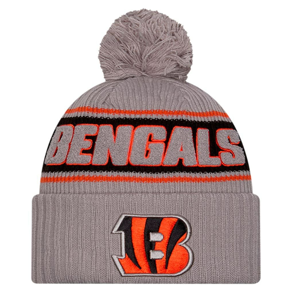Cincinnati Bengals New Era 2024 Sideline Sport Cuffed Knit Hat with Pom - Gray online