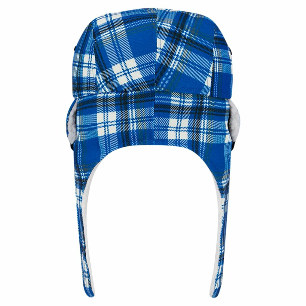 Indianapolis Colts New Era Sideline Plaid Sherpa Trapper Hat - Royal discount