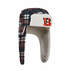 Cincinnati Bengals New Era Sideline Plaid Sherpa Trapper Hat - Black online