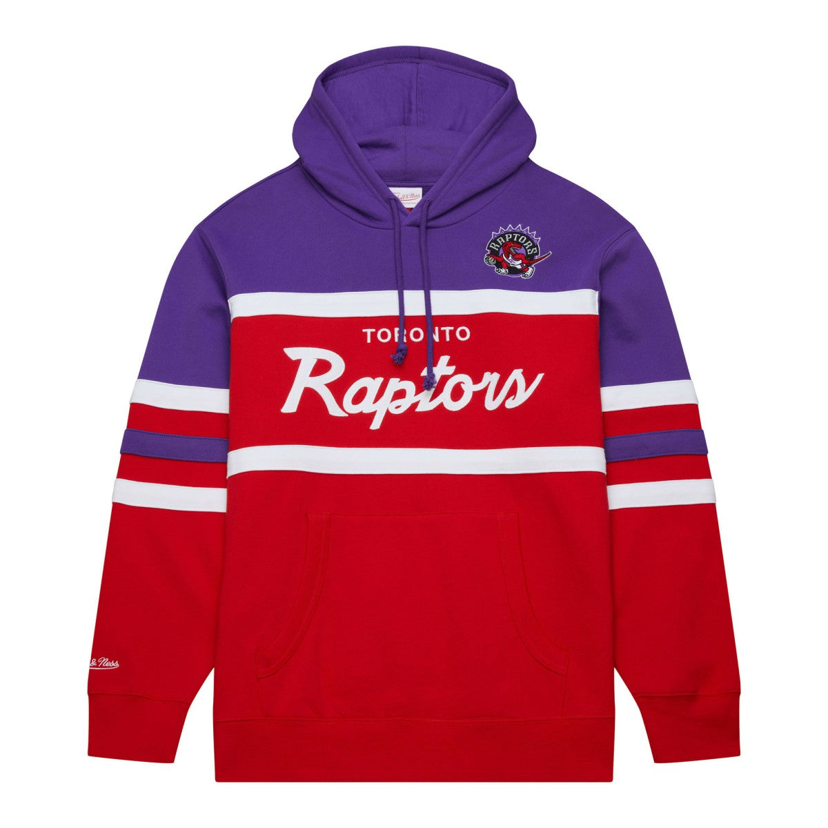 Toronto Raptors Head Coach Pullover Hoodie - Red/Purple | Mitchell & Ness for sale